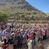 المئات من ابناء الضالع يشيعون جثمان الشهيد البطل حاتم حمود الجحافي إلى مسقط رأسه بجحاف