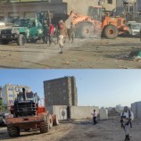 وحدة حماية الأراضي تزيل استحداث بأحد شوارع مديرية دار سعد