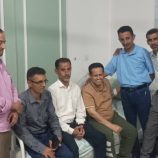 أعضاء تنفيذية إنتقالي لحج يطمئنوا على صحة الأستاذ وضاح الحالمي رئيس انتقالي المحافظة