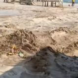 السيول القادمة من لحج تصل عدن وتقطع الطريق الرابط بين المنصورة والبريقة