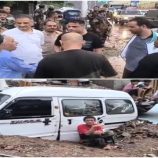 المحافظ لملس يقود الجهود الرسمية والأهلية لإزالة المخاطر على السكان