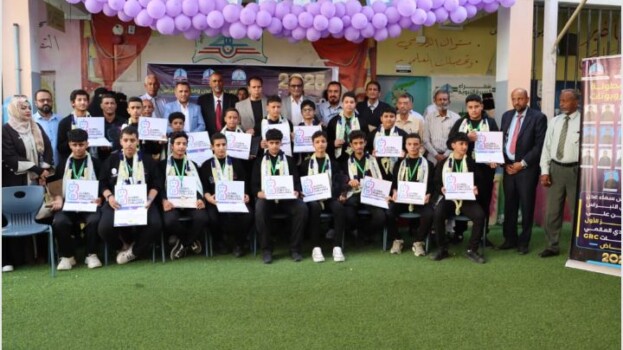 مدارس سماء عدن تستقبل طلابها الفائزين بالمركز الأول في مسابقة التحدي العالمي للروبوت