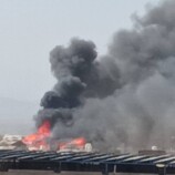 حريق هائل يلتهم مساكن لاجئين صوماليين في قعطبة بالضالع