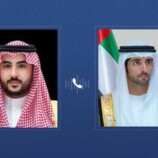 الإمارات والسعودية تجريان مباحثات حول التطورات الإقليمية والاعتداءات الإيرانية
