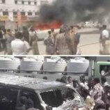 حريق مفاجئ في باص ركاب بمدينة عزان دون إصابات بشرية