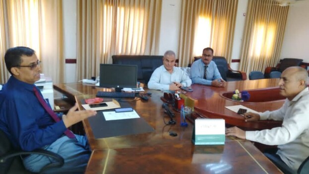 مدير عام صحة لحج يلتقي عميد كلية ردفان الجامعية لبحث التعاون المشترك وافتتاح قسم القبالة لمساق البكالوريوس