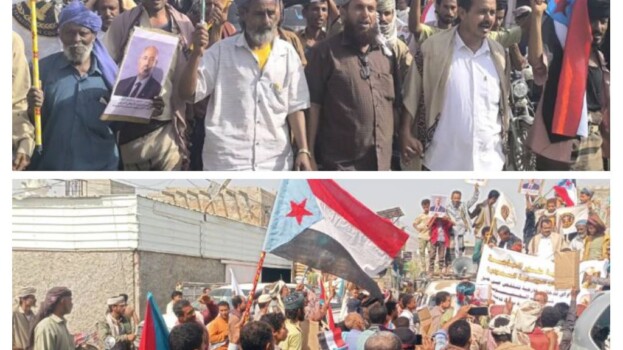 مسيرة حاشدة بالدراجات النارية في طور الباحة رفضاً للوصاية وتأكيداً على احترام إرادة الشعب الجنوبي
