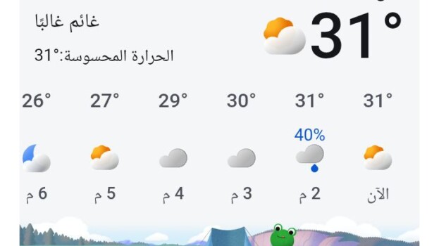 درجات الحرارة المتوقعة اليوم السبت في الجنوب واليمن